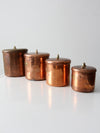 vintage copper kitchen canisters set of 4