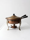 vintage copper chafing dish set