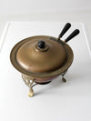 vintage copper chafing dish set