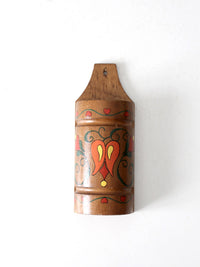 vintage folk art wall pocket