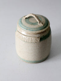 vintage studio pottery cookie jar