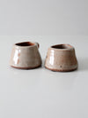 vintage studio pottery mugs pair