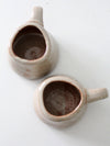 vintage studio pottery mugs pair