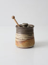 vintage studio pottery honey jar