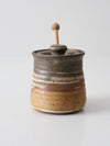 vintage studio pottery honey jar