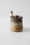 vintage studio pottery honey jar