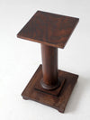 antique Mission style pedestal stand