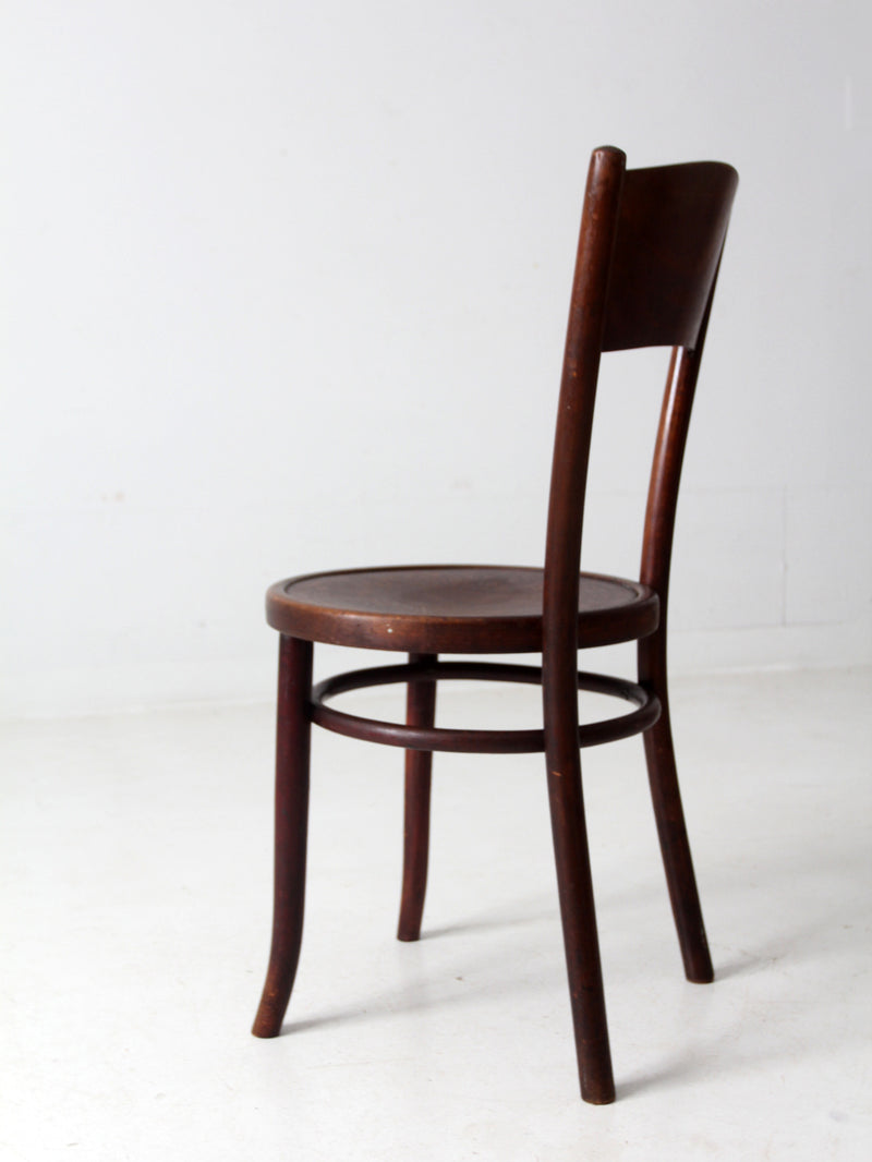 antique Jacob & Josef Kohn bentwood chair with pressed seat