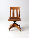 antique Johnson Chair Co swivel desk chair