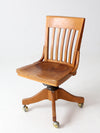 antique Johnson Chair Co swivel desk chair