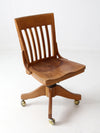 antique Johnson Chair Co swivel desk chair