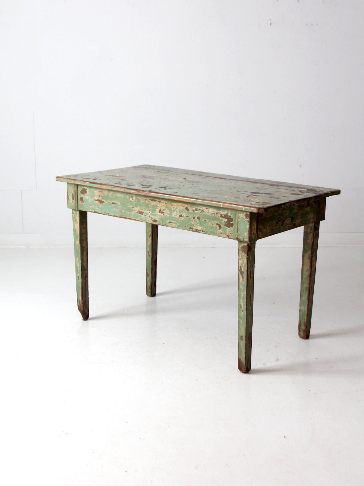 antique American painted primitive table