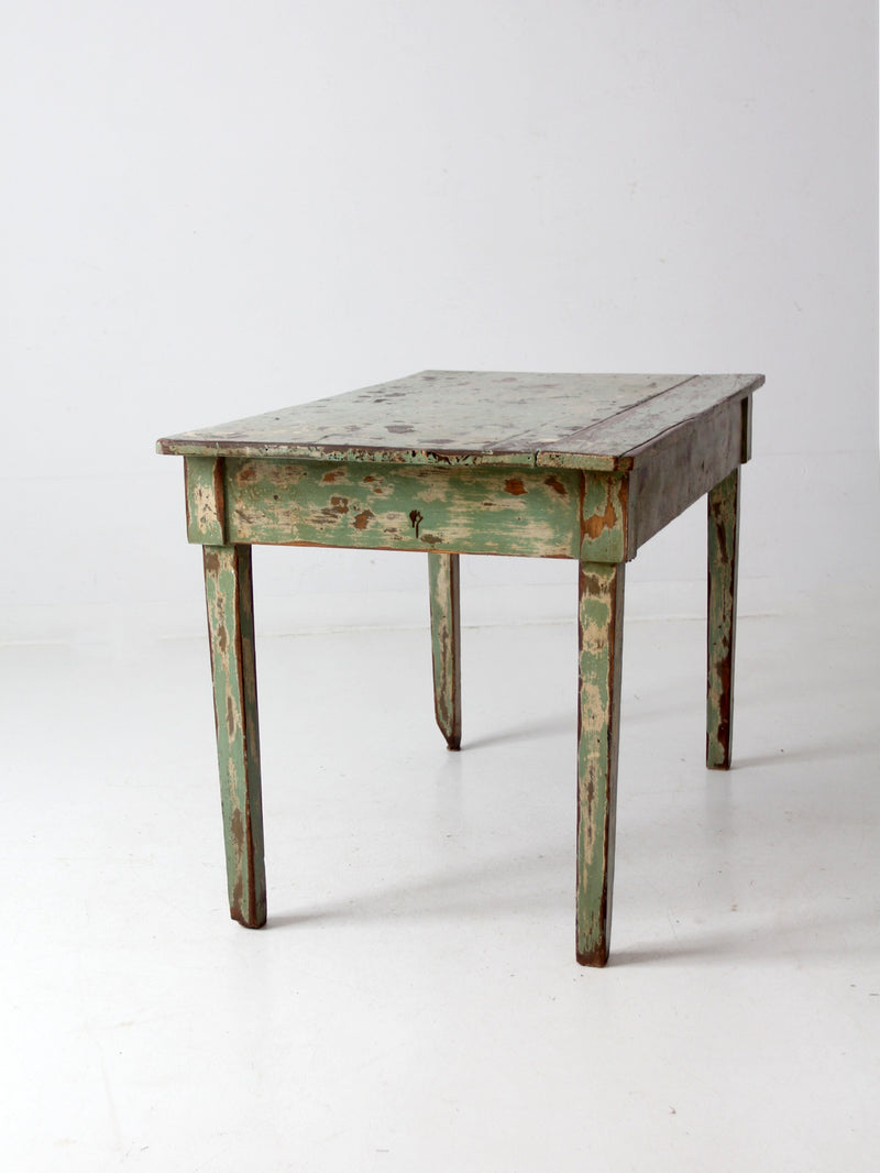 antique American painted primitive table