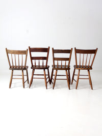 antique American primitive chairs set of 4