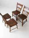 antique American primitive chairs set of 4