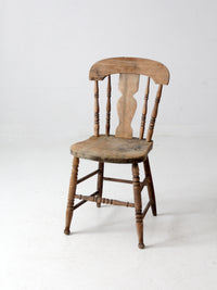 antique splat back rustic Windsor chair