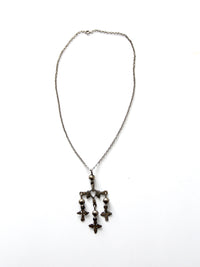 vintage Yalalag Mexican silver cross necklace