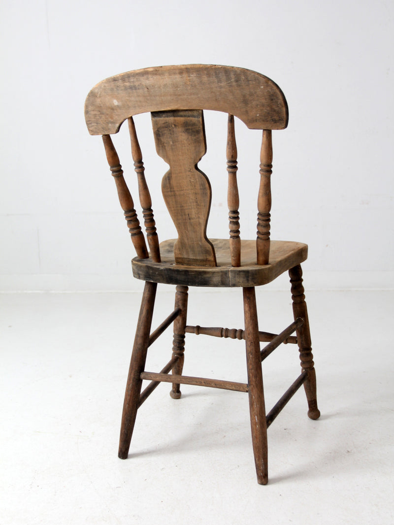 antique splat back rustic Windsor chair