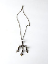 vintage Yalalag Mexican silver cross necklace