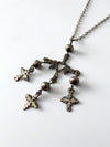 vintage Yalalag Mexican silver cross necklace