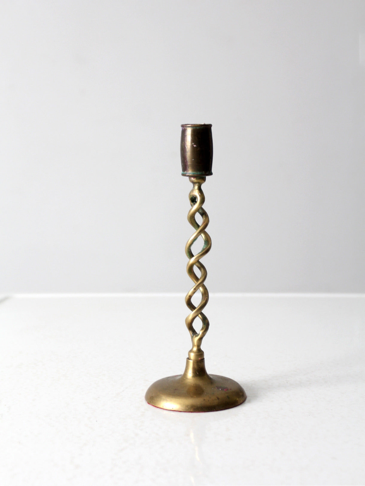 Spell Candle Holder Brass Vintage 4in