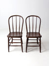 antique spindle back dining chairs pair