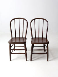 antique spindle back dining chairs pair