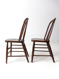 antique spindle back dining chairs pair