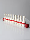 antique bowling game skittles set with box