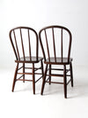 antique spindle back dining chairs pair