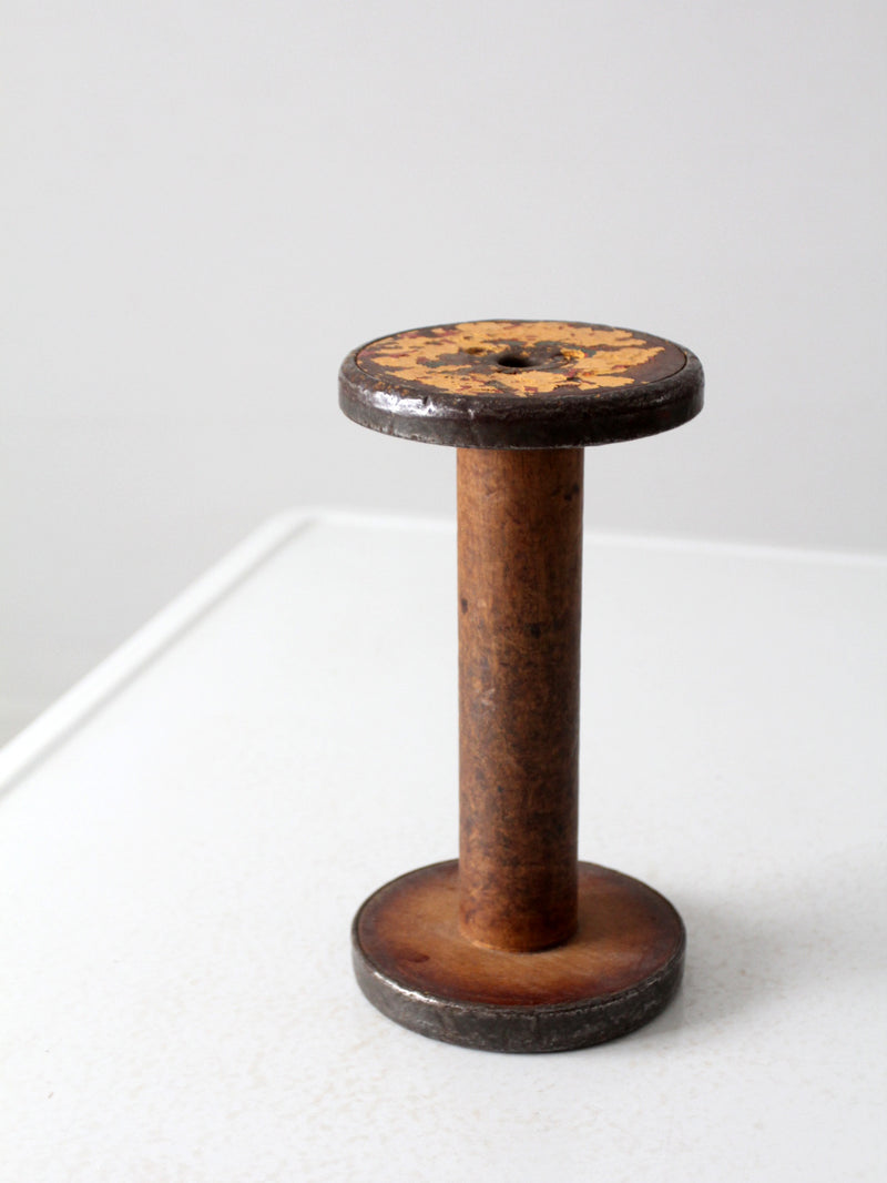 antique wooden spool