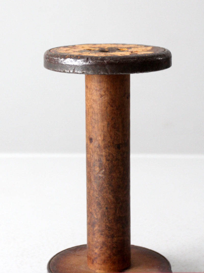 antique wooden spool