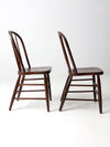 antique spindle back dining chairs pair