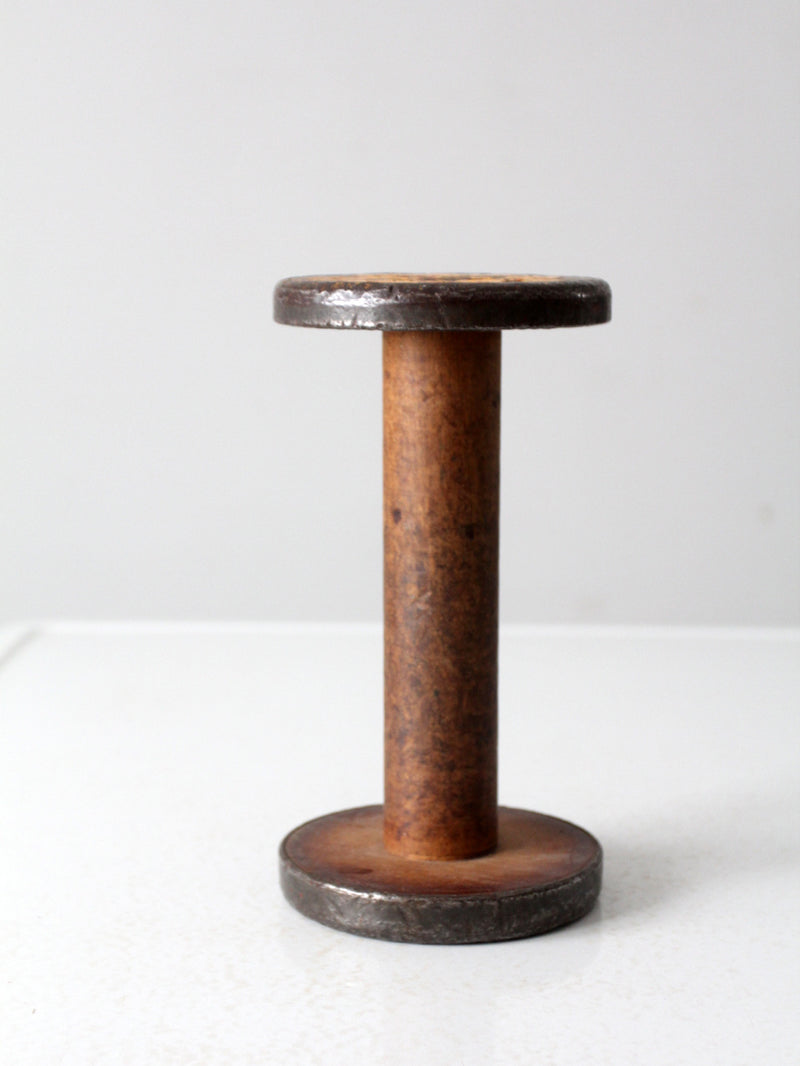 antique wooden spool