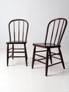 antique spindle back dining chairs pair