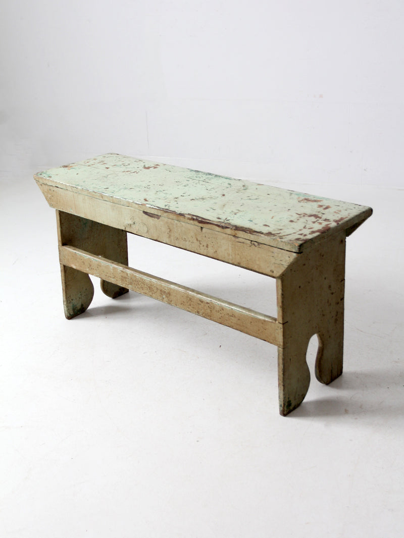 antique painted farmhouse bench