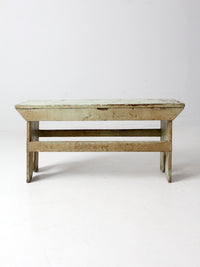 antique painted farmhouse bench