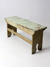 antique painted farmhouse bench