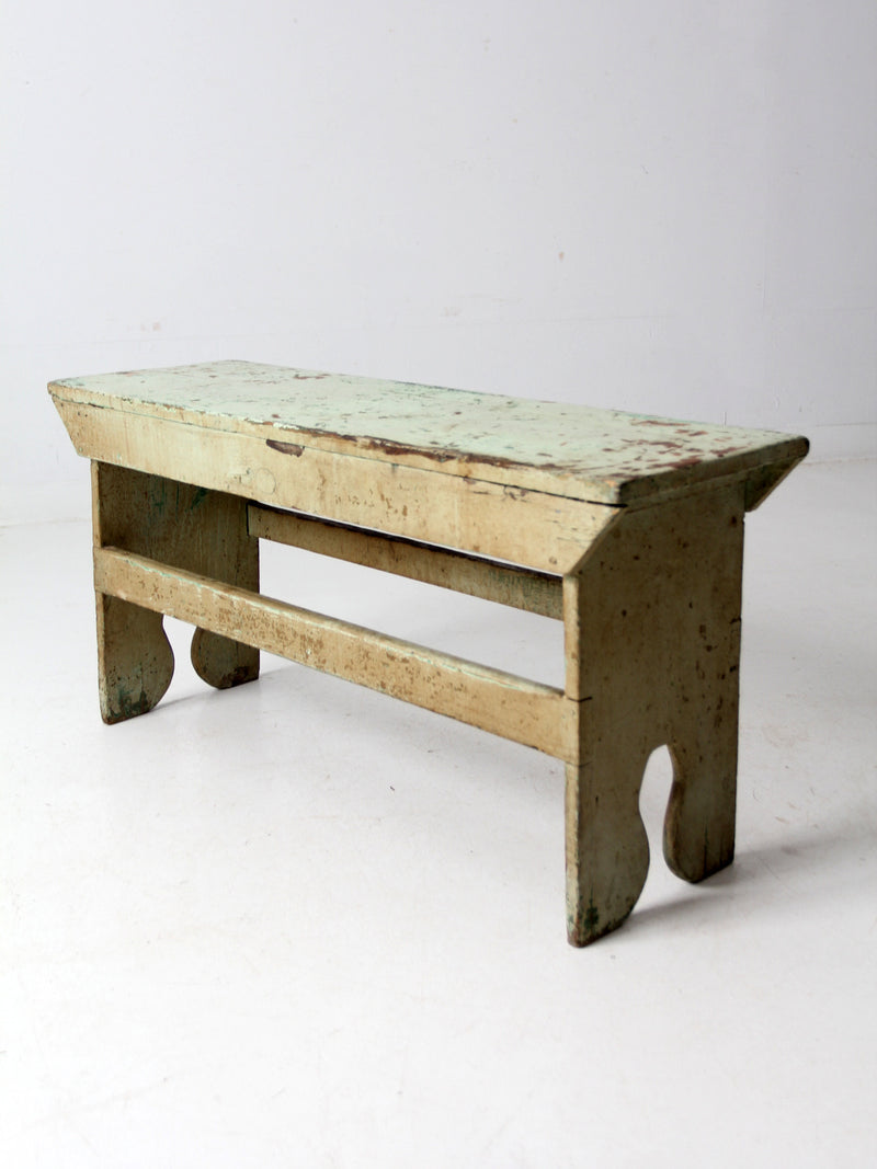 antique painted farmhouse bench