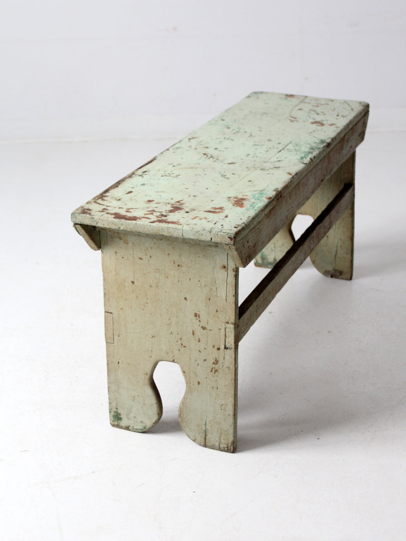 antique painted farmhouse bench