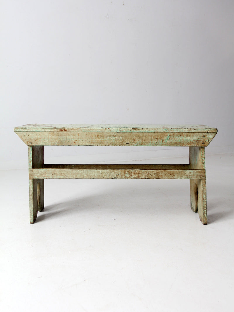 antique painted farmhouse bench