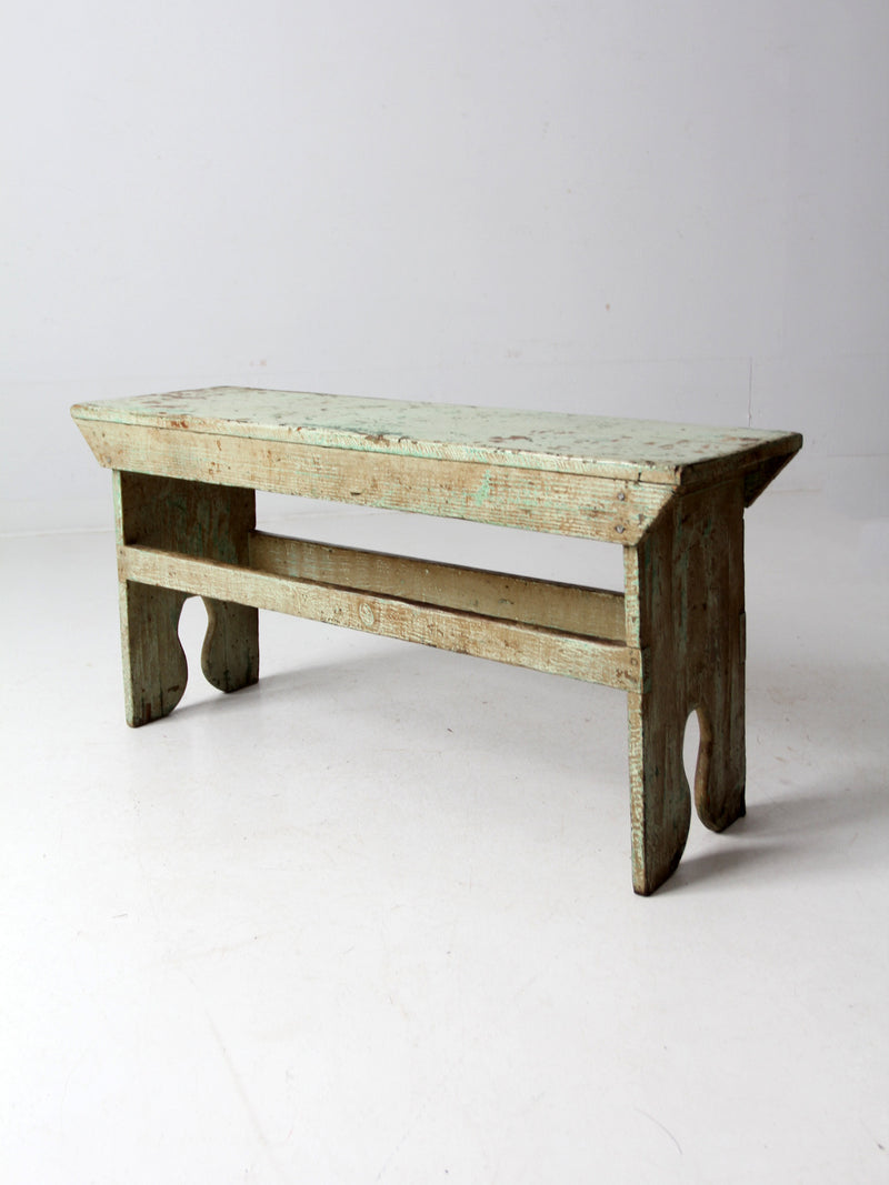 antique painted farmhouse bench