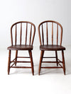 antique spindle back dining chairs pair