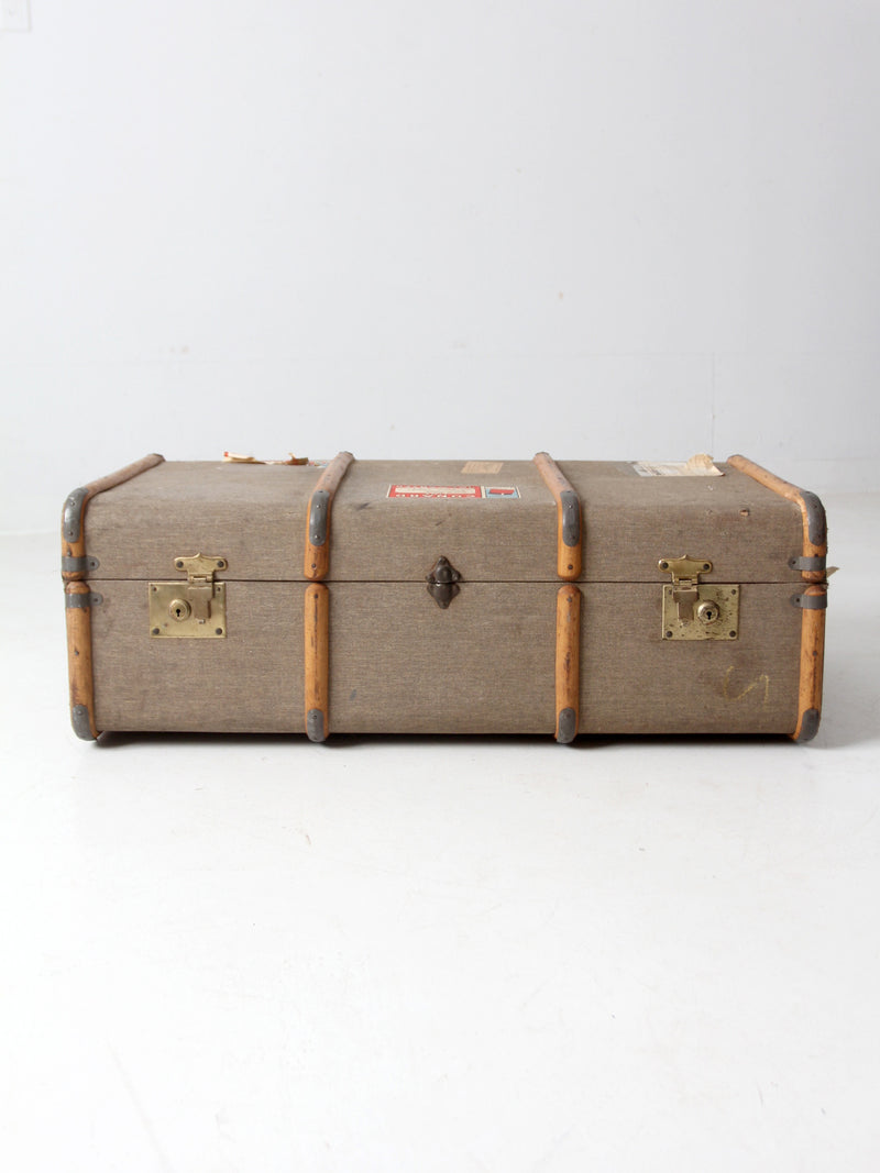 vintage 1950s Cunard Line steamer trunk