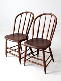 antique spindle back dining chairs pair