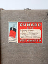 vintage 1950s Cunard Line steamer trunk