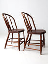 antique spindle back dining chairs pair