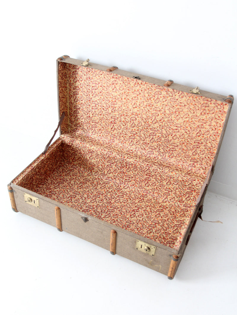 vintage 1950s Cunard Line steamer trunk