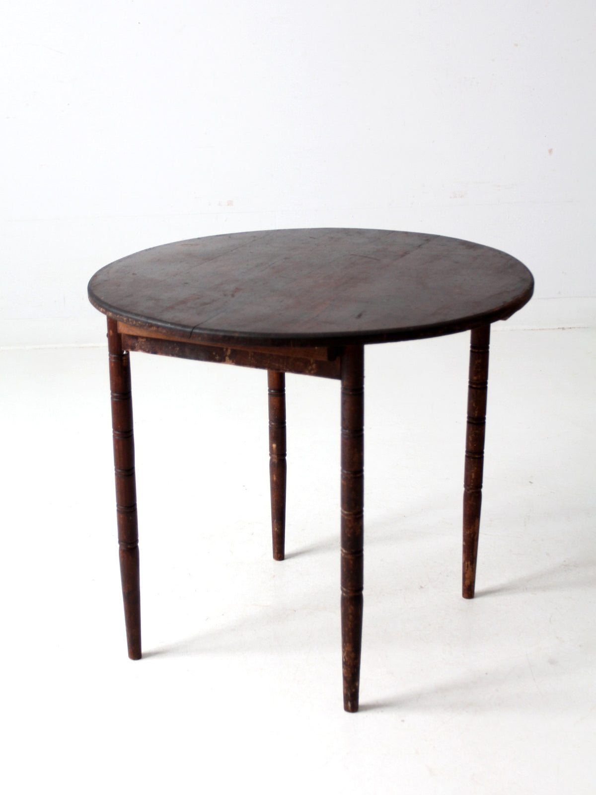 antique round top clipper folding table