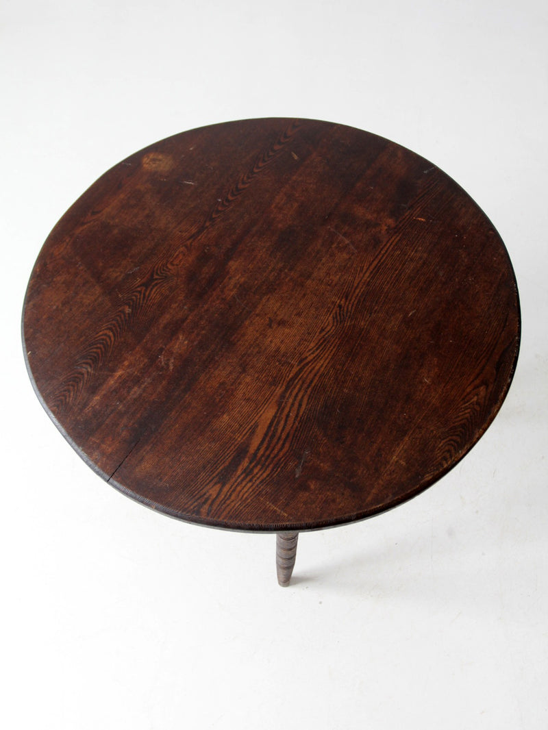 antique round top clipper folding table